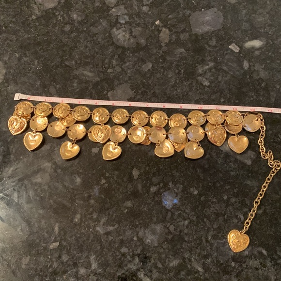 🎉HP🎉 Vintage EDOUARD RAMBAUD PARIS  Heart/Disc gold Belt - Picture 7 of 15